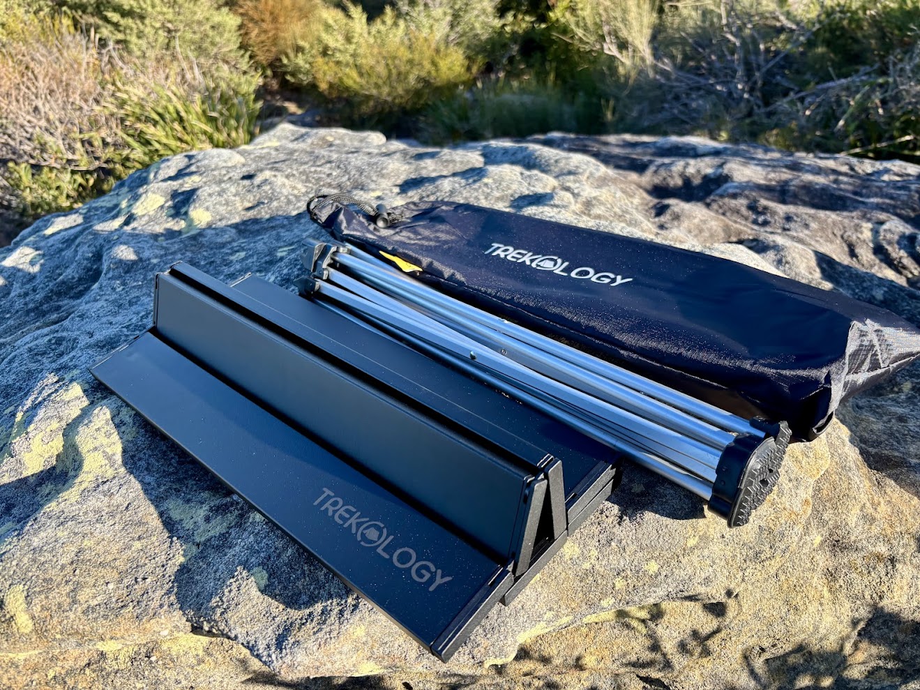 The entire Trekology Camping Table structure is built from aerospace-grade aluminum alloy which is lightweight, durable and waterproof
