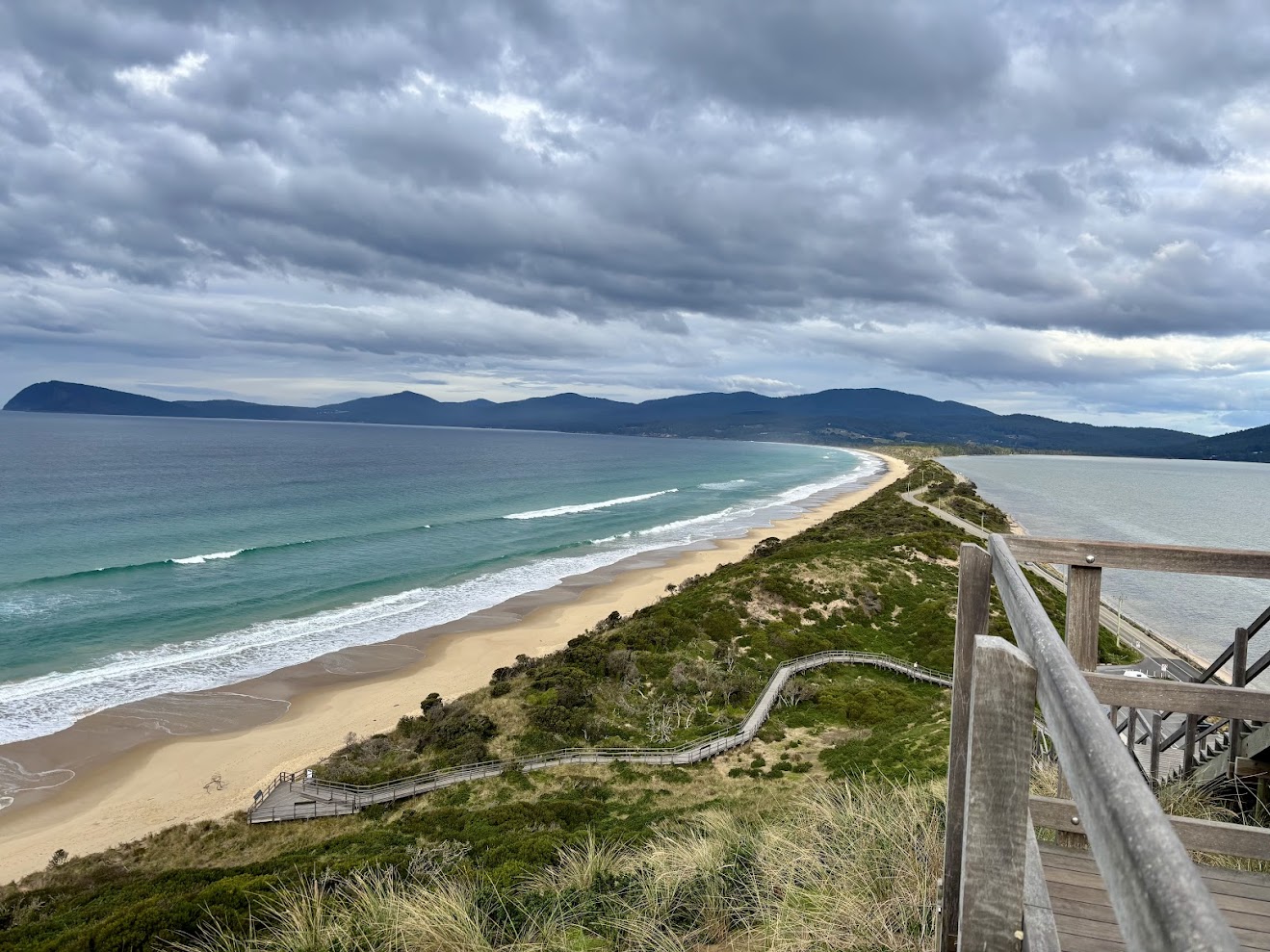 There are few places in Australia where the land's geography is as beautifully exposed as at The Neck on Bruny Island