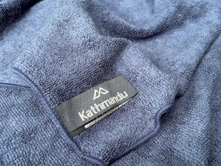 The Kathmandu microfibre towel comes with an included hanging loop which is another good feature