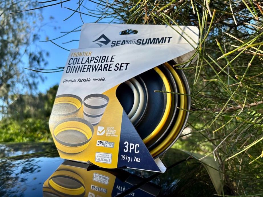 The Sea to Summit frontier ultralight collapsible dinnerware set promises premium materials and minimalist design