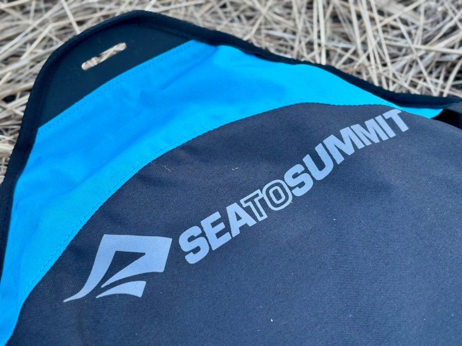 The multiple lash points around the edges of the Sea to Summit pack tap are very handy and versatile for hanging up at the campsite