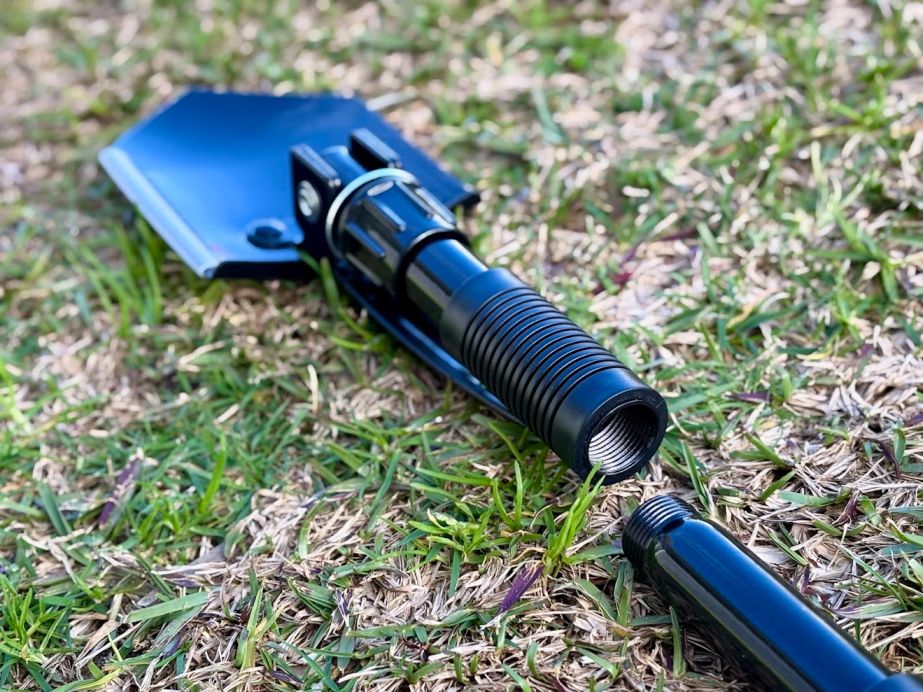The Coleman folding shovel is made from a strong tempered forged steel making it a durable impact-resistant tool