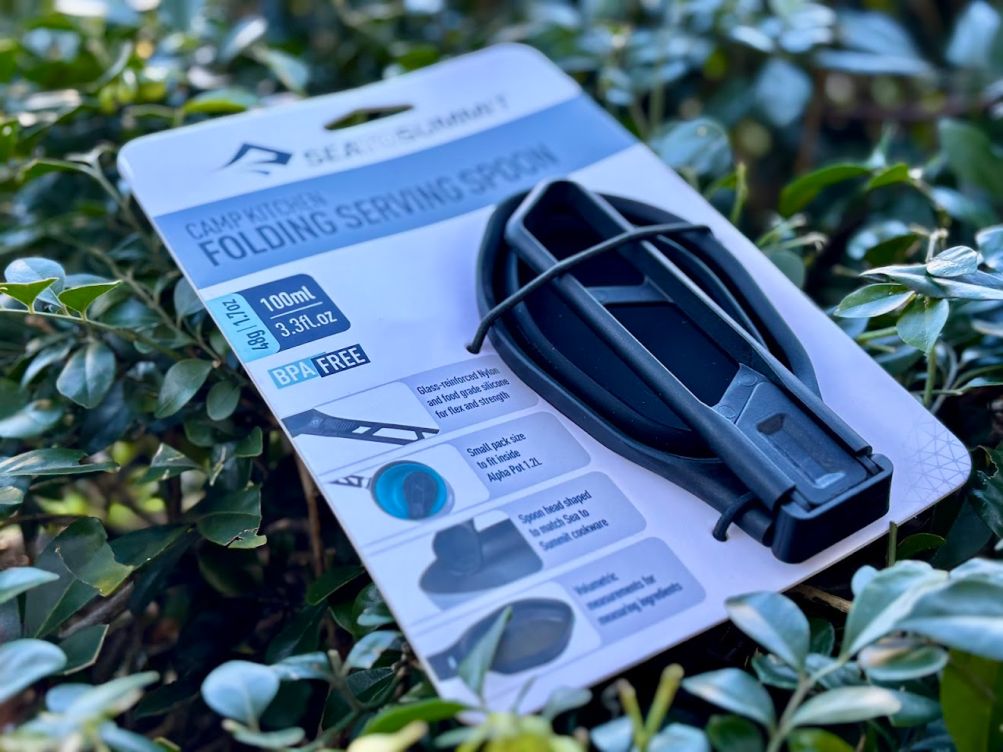 The Sea to Summit Folding Spoon is an ultralight (50g) full-sized serving spoon that packs down to a fraction of its usable length