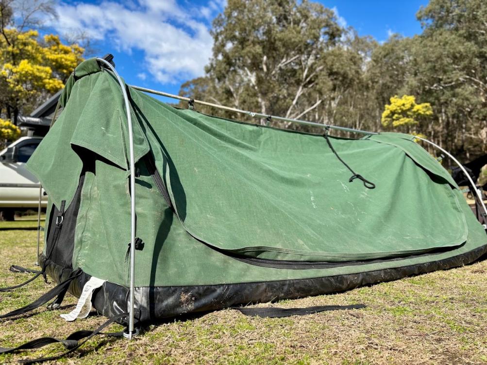 The XTM double swag uses an alloy pole set which seems slender but keeps the overall weight down