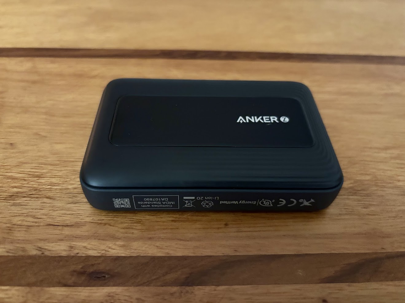 The dimensions of the Anker Zolo magnetic power bank (10.34 x 6.91 x 2.11 cm) making it compact enough to fit comfortably in a trouser pocket