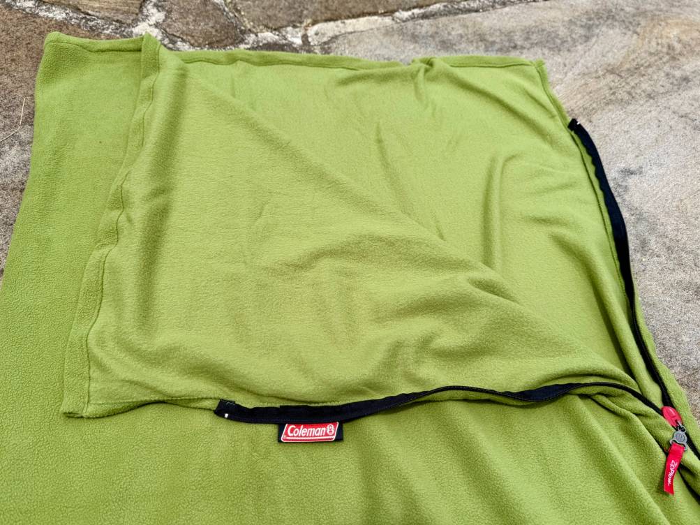 The entire Coleman Stratus Fleece Sleeping Bag Liner is constructed from a soft robust fleece material