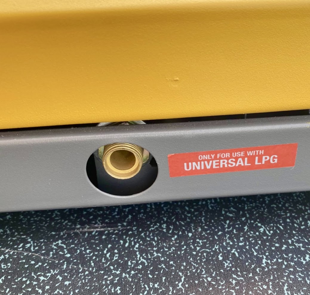 The hose is included with the Gasmate classic 2 burner stove and ready to connect to a standard LPG cylinder