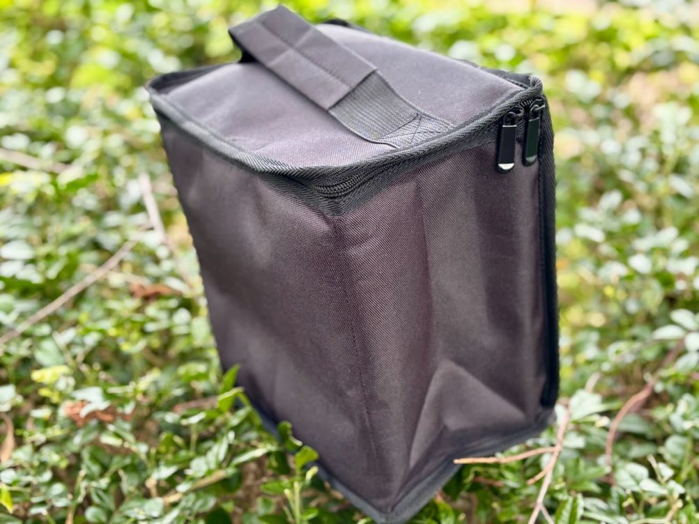 The main zipper on this butane gas canister storage bag runs smoothly and feels durable enough to handle regular use